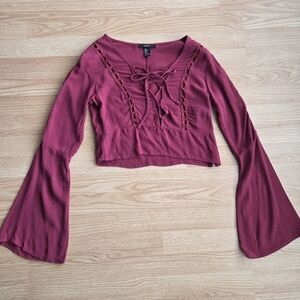 FOREVER21 Red Ruffle Top